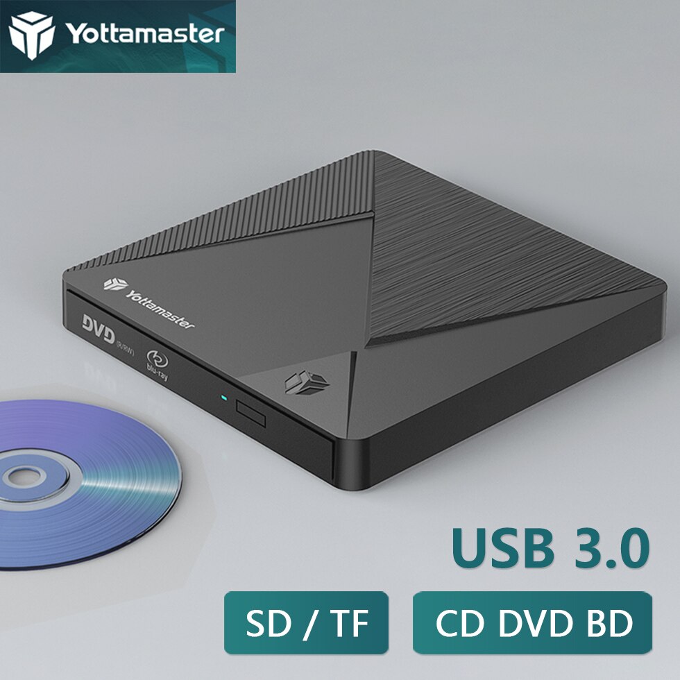 Yottamaster ܺ ũ    Ʈ ÷̾   ̺ ũ Ŭ, 5 ġ CD R/RW ROM DVD RAM DL BD